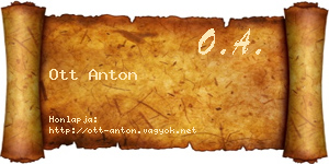 Ott Anton névjegykártya